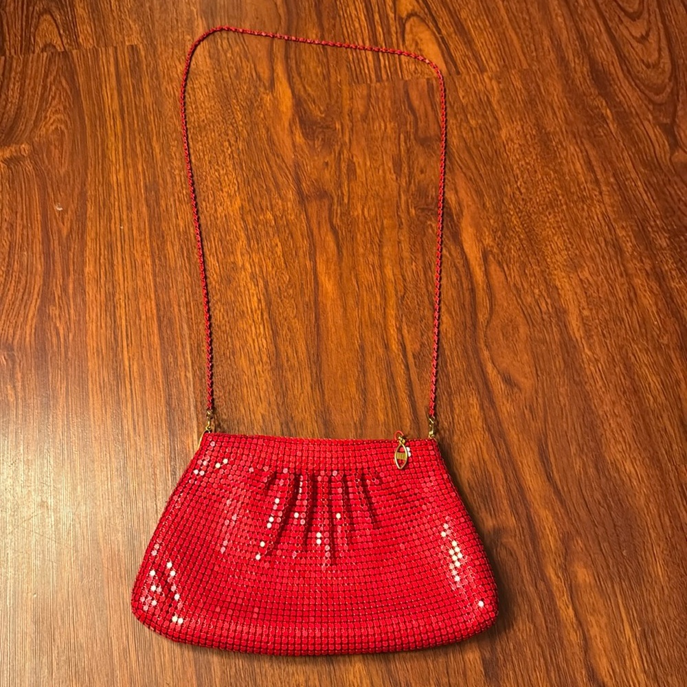 Red crossbody evening bag vintage